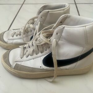 Nike White High-Top Blazers